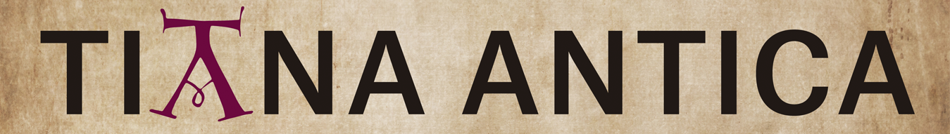 Sobre el fons de la pàgina, que simula un pergamí, el text Tiana Antica en lletres d'un color crema clar, amb la A d'Antica reproduint el logo del concert, que és la combinació d'una lletra T i una A, amb caràcters gòtics